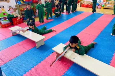 Trường Mầm non Nghĩa Phú tổ chức hoạt động trải nghiệm chào mừng ngày thành lập Quân đội Nhân dân Việt Nam 22/12